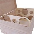 Cassetta abete naturale 6 bottiglie cm.35,5x27h18