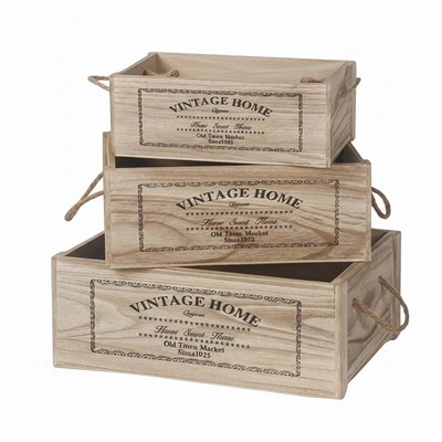 CASSETTA ABETE VINTAGE HOME 38X28H15 S3 MADE IN CHINA