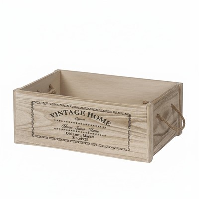 CASSETTA ABETE VINTAGE HOME 33X23H13 MADE IN CHINA