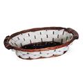 Cesto vimini ovale marrone bianco 42/38X28X10