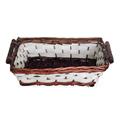 Cesto vimini rettangolare marrone bianco 49/45X34X12