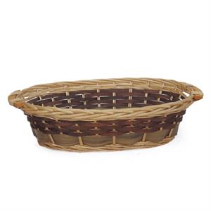 Cesto ovale vimini ecorattan marrone 50/46X36X13