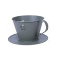 Portavaso latta verde tazza 16H12