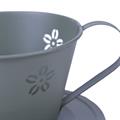 Portavaso latta verde tazza 16H12