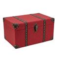 Baule in velluto rosso 48X29H25