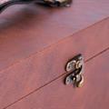 Portabottiglie cofanetto singolo marrone in PU 34X13H13