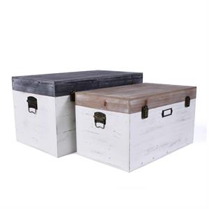 Baule in legno decapé 60X35H33 S2 |  Made in China