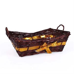 CESTO VIMINI RETT.MARRONE ORO 2M.CM.56/52X35H13/18