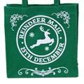 Borsina juta verde scritta Reindeer mail 15x12h15