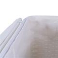 BAULE BAMBU' BIANCO FODERA FIORI GRIGI 65X40H42 SET TRE PEZZI 