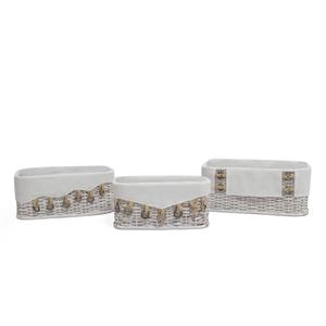 CESTO RATTAN COCCO JUTA RETT.FOD 43X30H18 S3 COMPOSTO DA: