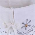 GETTACARTA BAMBU' BIANCO RETTANGOLARE FODERA FIORI GRIGI 25X20H25