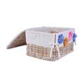 SCATOLA RATTAN RETT.FOD.PONPON 38X29H22 S3 MADE PHILIPPINES
