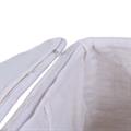 SCATOLA BAMBU' BIANCA RETTANGOLARE FODERA FIORI GRIGI 38X29H22 SET TRE PEZZI