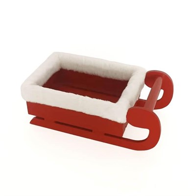 Vassoio slitta abete rossa bianca 33x17,5x11,5