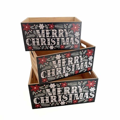 Cassetta abete merry christmas 38x27h18+33x22h16+28x17h14 s3