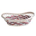 Cesto vimini ovale multicolor manici incorporati 48X34H12/16