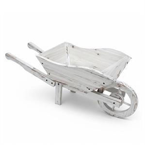 Carriola decorativa abete sbiancato 82X32H33 in KIT assemblaggio