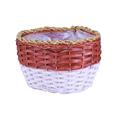 Cesto vimini ovale portavaso bordo corda 38X29XH22 S3