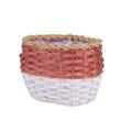Cesto vimini ovale portavaso bordo corda 38X29XH22 S3