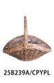 Cesto ovale vimini paviera con manico 41X30XH7X15/32 S3