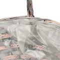 Cesto ovale vimini grigio cordoncino manico 41X30XH7X15/32 S3