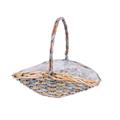 Cesto ovale vimini grigio cordoncino manico 41X30XH7X15/32 S3