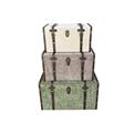 Baule in mdf e velluto 63X40H35 S3 | Made in China