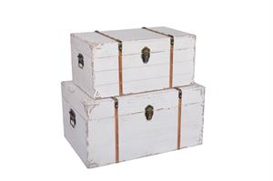 Baule in legno sbiancato 55X36H28 S2 | Made in China
