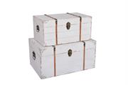 Baule in legno sbiancato 55X36H28 S2 | Made in China