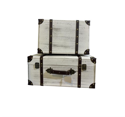 Baule in legno sbiancato 45X30H21 S2 | Made in China