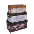 Baule in mdf e PU -Planisfero- 70X35H35 S2 | Made in China