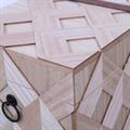 Baule in legno nat. ed ecopelle 49X28H28 S2 | Made in China