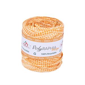 POLYRAPHIA quadretti arancio H.15MMX200MT. MADE IN ITALY