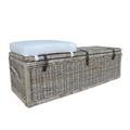 BAULE IN GIUNCO GRIGIO C/ CUCSINO 150X45H45 MADE IN INDONESIA