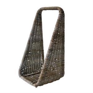 PORTA LEGNA IN GIUNCO GRIGIO 35X45H80 MADE IN INDONESIA