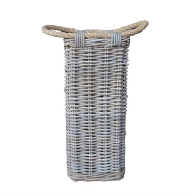 PORTA OMBRELLI QUADRATO GIUNCO GRIGIO 25X25H60 MADE IN INDONESIA