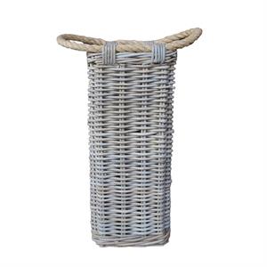 PORTA OMBRELLI QUADRATO GIUNCO GRIGIO 25X25H60 MADE IN INDONESIA