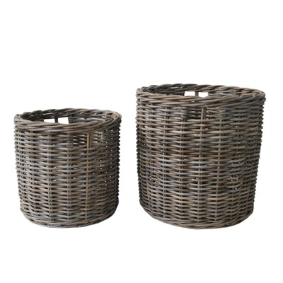CESTO ROTONDO GIUNCO GRIGIO S2 D50H50 - D40H45 MADE IN INDONESIA