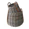 CESTO BOMBATO GIUNCO GRIGIO S2 D52H55 - D40H45 MADE IN INDONESIA
