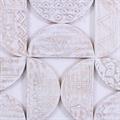 Pannello Tamil in mango intagliato sbiancato 40X113X4