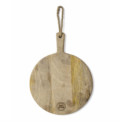 Tagliere rotondo in mango naturalre D38X52X2