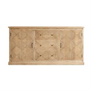 Credenza Madras in mango naturale 3 cassetti 2 ante 193X40H97