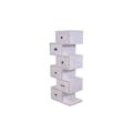 Cassettiera Goa sfalsata in mango sbiancato 6 cassetti 50X30H120