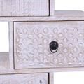 Cassettiera Goa sfalsata in mango sbiancato 6 cassetti 50X30H120