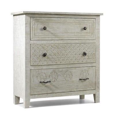 Como' Goa in mango sbiancato 3 cassetti 81X40H80