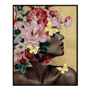 Quadro dipinto con cornice nera - Beauty - 80x100