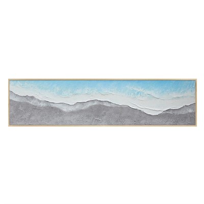 Quadro dipinto cornice naturale - Spiaggia e Mare - 160x40