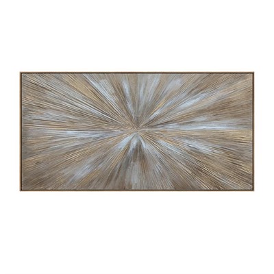 Quadro dipinto con cornice noce - Astratto Infinito - 140x70