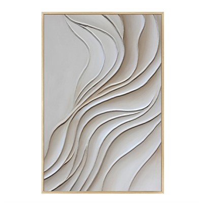 Quadro dipinto con cornice naturale - Astratto B - 80x120